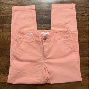 LOFT Peach-Coral Cropped Ankle Pants